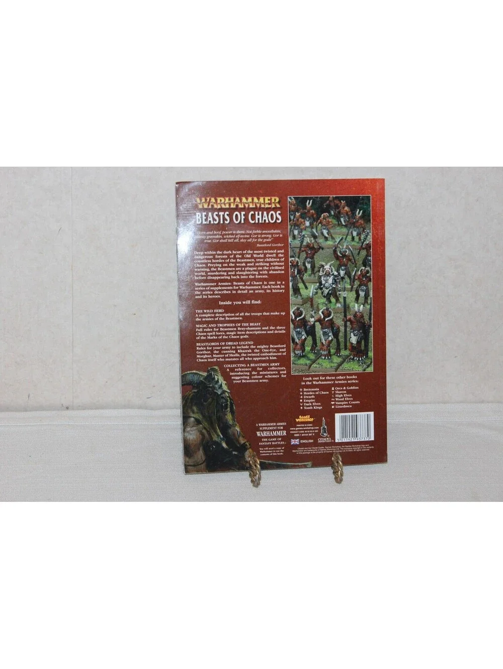 NEW 2003 Warhammer Beasts of Chaos Army Book Games Workshop Softcover Rulebook